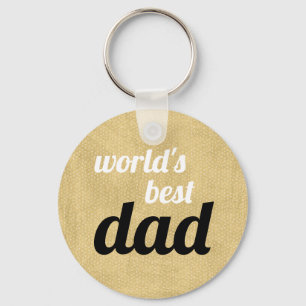 Världens bästa Chic-skript Guld och svart i Pappa Nyckelring