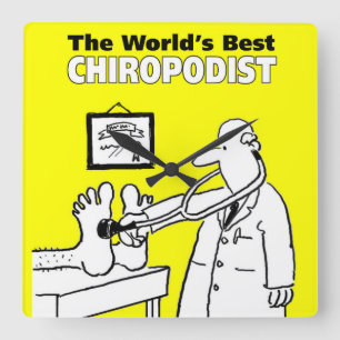 Världens bästa Chiropodist Fyrkantig Klocka