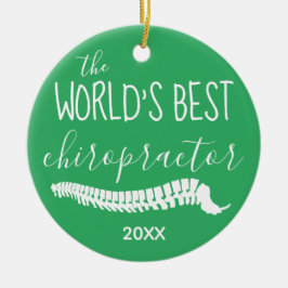 Världens bästa Chiropractorjul Julgransprydnad Keramik