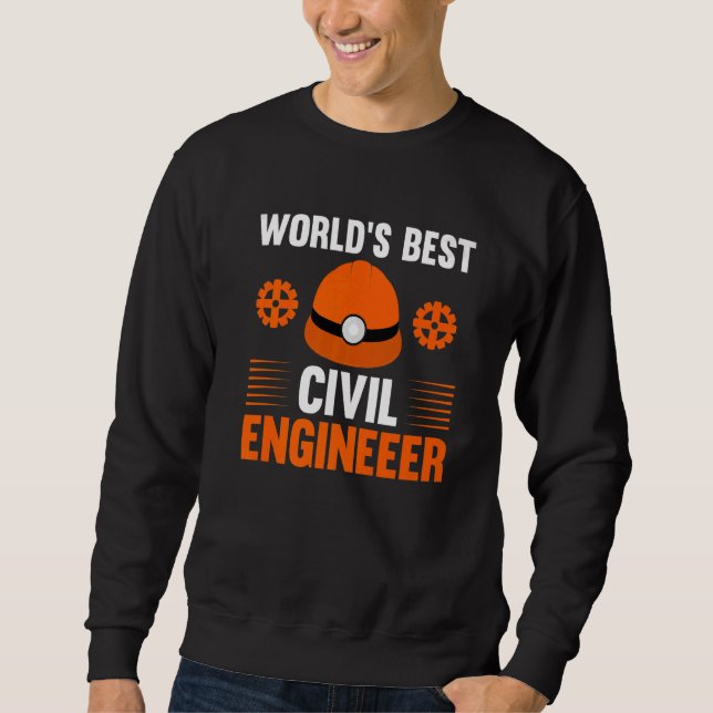 Världens bästa civilingenjör   lång ärmad tröja (Framsida)