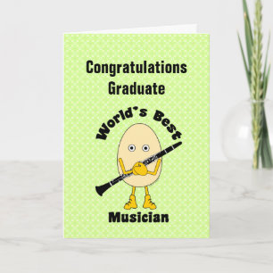 Världens bästa Clarinet Musician Studenten Card Tack Kort