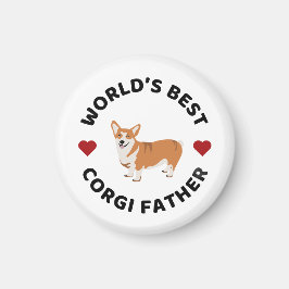 Världens bästa Corgi Far Proud Hund Gift Magnet