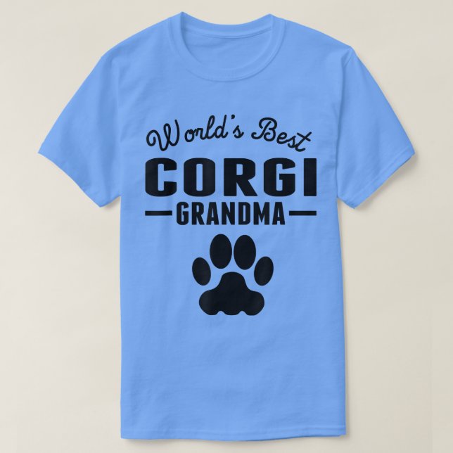 Världens bästa Corgi Grandma  T Shirt (Design framsida)