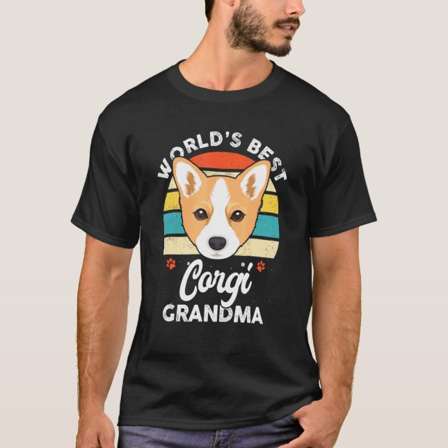 Världens Bästa Corgi Mormor Hund T Shirt (Framsida)