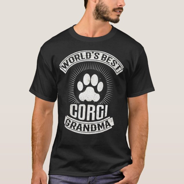 Världens Bästa Corgi Mormor T Shirt (Framsida)