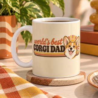 Världens Bästa Corgi Pappa Mugg | Rolig Corgi Hund