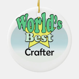 Världens bästa Crafter Julgransprydnad Keramik
