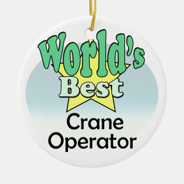 Världens bästa Crane-operatör Julgransprydnad Keramik (Framsidan)
