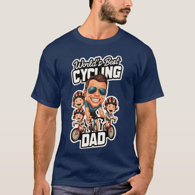 Världens bästa cykling Pappa Fars dag T Shirt (Framsida)