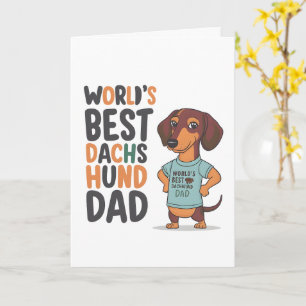 Världens bästa Dachshund Hund Fars dag Kort