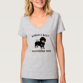 Världens bästa Dachshund Mamma Personlig Hund Namn T Shirt