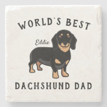 Världens bästa Dachshund Pappa Personlig Hund Namn