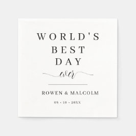 Världens bästa dag i Bröllop Pappersservett