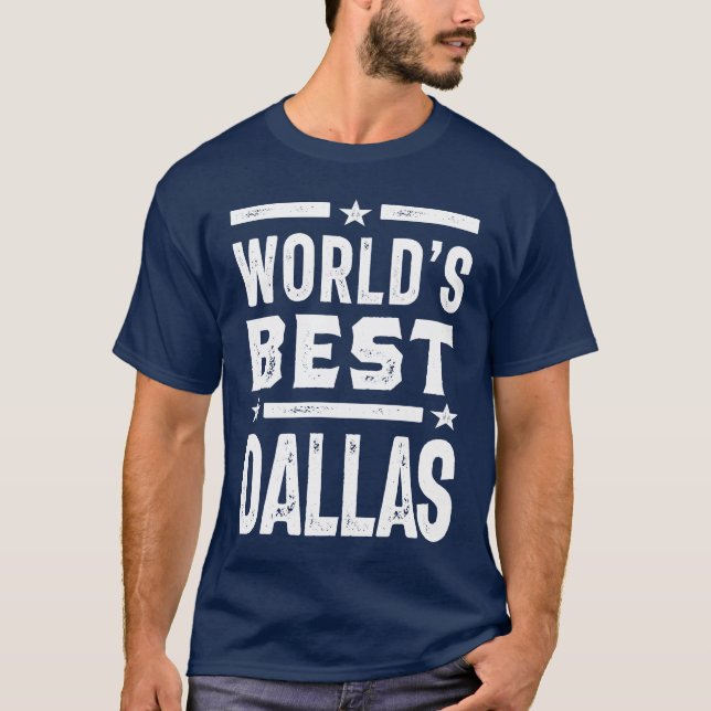 Världens bästa Dallas-gifteorier Manar Namn T Shirt (Framsida)
