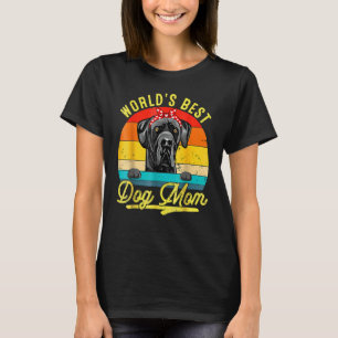 Världens bästa Dane Hund Retro Mors dag i Mamma T Shirt