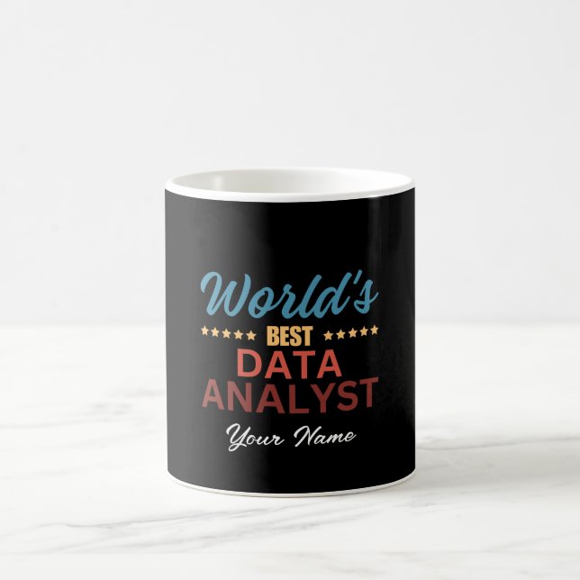 Världens bästa dataanalytiker Personlig Namn Kaffemugg (Center)