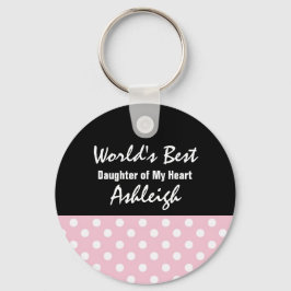 Världens bästa DAUGHTER IN LAW Polka Dot Gift V04 Nyckelring