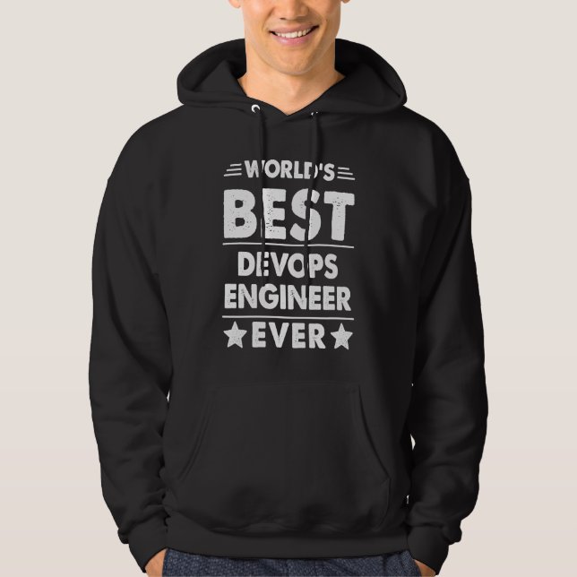Världens Bästa Devops-Ingenjör Någonsin Hoodie (Framsida)