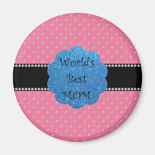 Världens bästa diamanter på rosan mamma magnet (Framsidan)