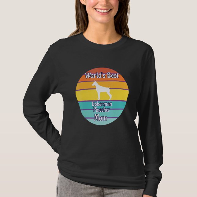 Världens bästa Dobermann-mamma T Shirt (Framsida)