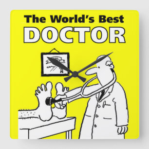 Världens bästa Doktor Fyrkantig Klocka