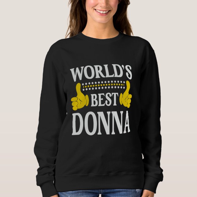 Världens bästa Donna Personal Namn First Namn Funn T Shirt (Framsida)