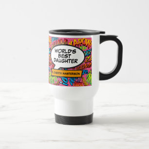 Världens Bästa Dotter Rolig Modern Retro Serietidn Resemugg