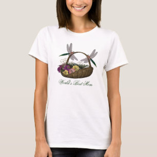 Världens bästa dragonflies Flowers i Mamma T-shirt