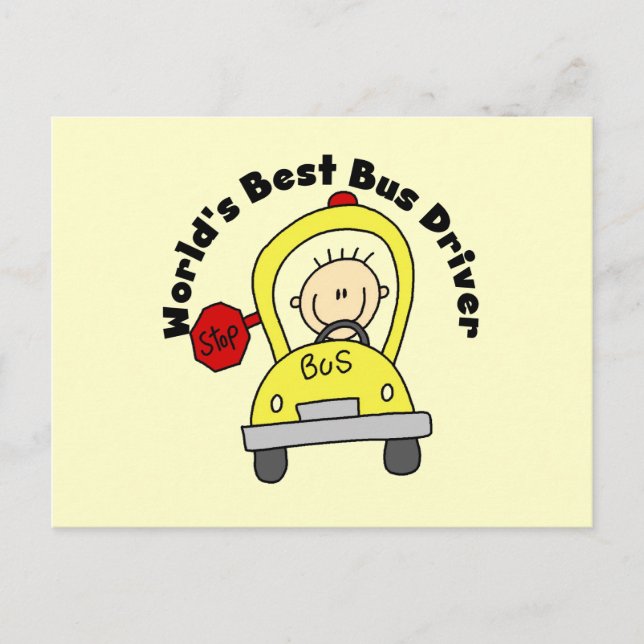 Världens bästa drivrutin för Buss Vykort (Framsida)