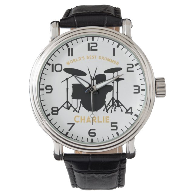 Världens bästa Drummer-Personlig Armbandsur (Framsida)