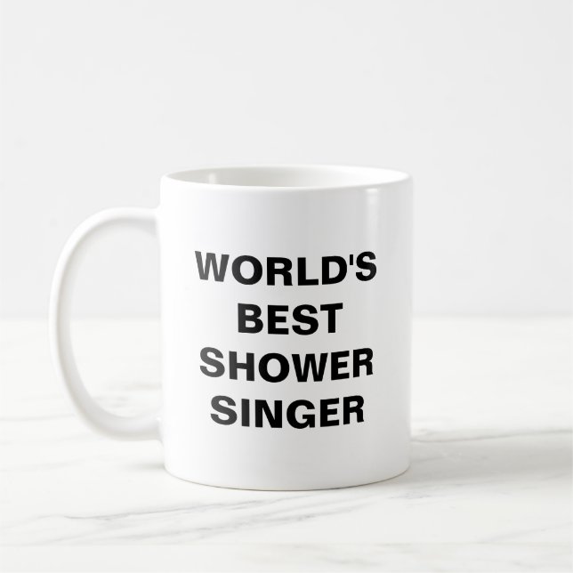 Världens bästa duschsångare kaffemugg (Vänster)