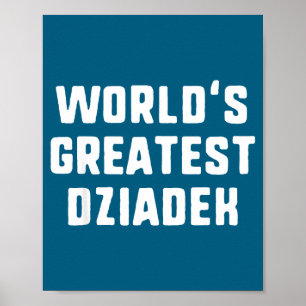 Världens bästa Dziadek roliga familj Poster