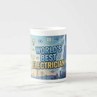 Världens bästa elektriker resemugg benporslin mugg