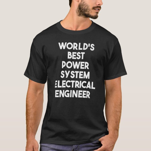 Världens bästa energisystem Electrical Ingenjör T Shirt (Framsida)