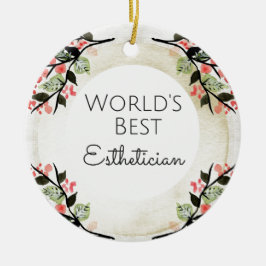 Världens bästa Esthetician-gåva 2 Julgransprydnad Keramik