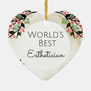 Världens bästa Estheticiska gåva 3 Julgransprydnad Keramik