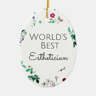 Världens bästa Estheticiska gåva 4 Julgransprydnad Keramik