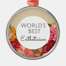 Världens bästa Estheticiska gåva Julgransprydnad Metall