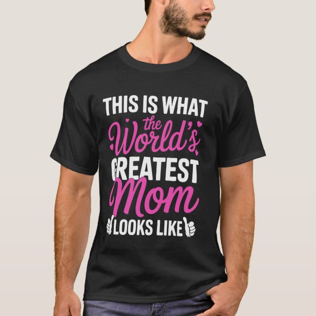Världens Bästa Fantastiska Mama Underbara Mamma Nå T Shirt (Framsida)