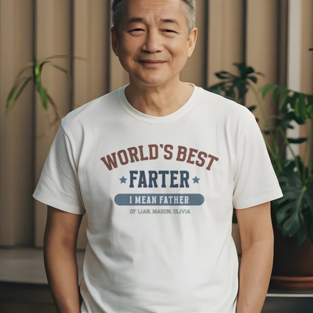 Världens bästa Far-funna Personlig T Shirt ( This funny dad t shirt is the perfect blend of dad humor and heartfelt sentiment.)