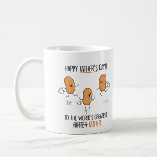 Världens bästa far upp till 3 barn  kaffemugg