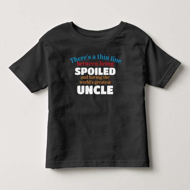 världens bästa farbror vs bortskämd baby t shirt (Framsida)
