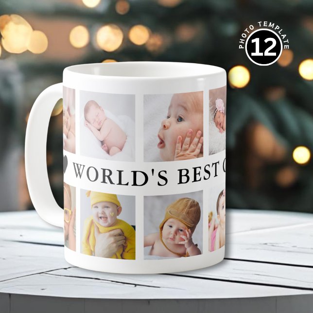 Världens Bästa Farfar 12 Foto Svart Och Vitt Kaffemugg (Skapare uppladdad)