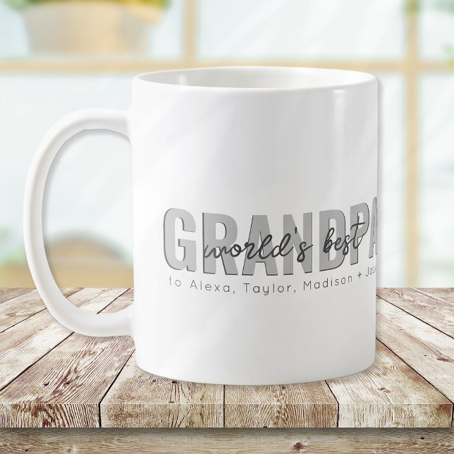 Världens bästa farfar Barn Namn Kaffemugg (Skapare uppladdad)
