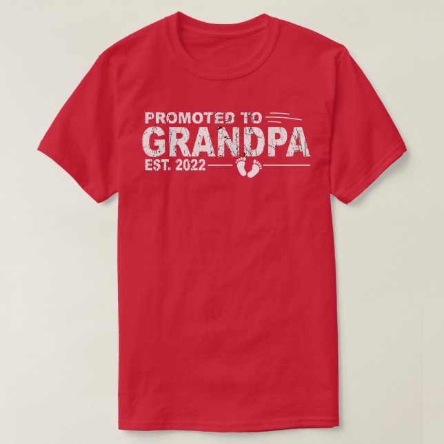 Världens bästa farfar befordrad till farfar  t shirt (Design framsida)