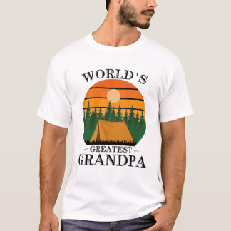 Världens Bästa Farfar Camping Tröja Vintage Retro