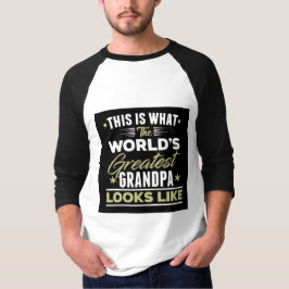 Världens Bästa Farfar Fars Dag Svart Vitt T Shirt