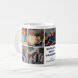 Världens Bästa Farfar Foto Collage Kaffemugg