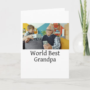 Världens bästa farfar lägg till namn text sport te kort