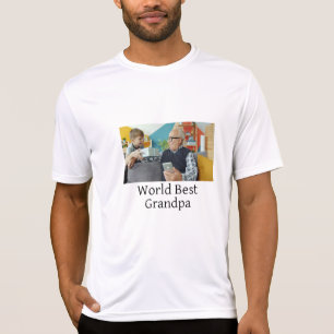 Världens bästa farfar lägg till namn text sport te t shirt